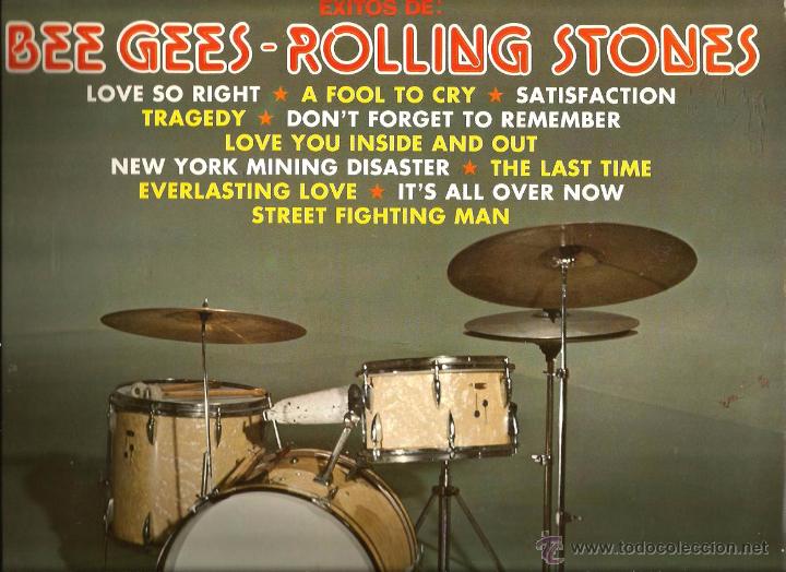 Discos de vinilo: LP EXITOS DE THE ROLLING STONES & THE BEE GEES (DISCO DE VERSIONES) - Foto 1