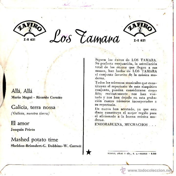 Discos de vinilo: LOS TAMARA ALLA ALLA A&Ntilde;O 1964 - Foto 2