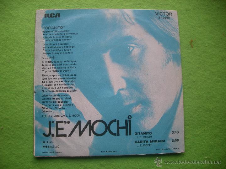 Discos de vinilo: J.E.MOCHI GITANITO SINGLE SPAIN 1971   PDELUXE - Foto 2