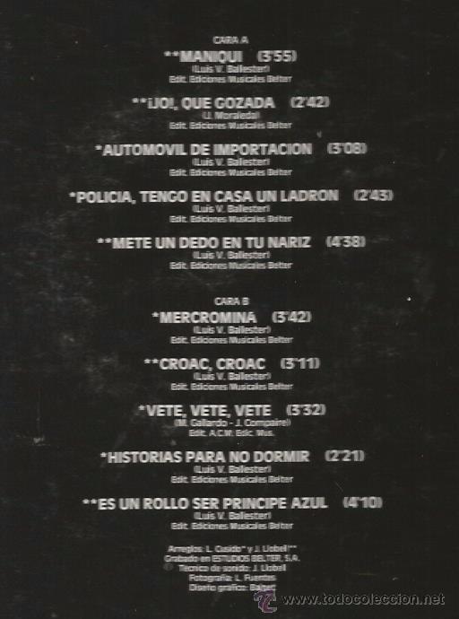 Discos de vinilo: LP PRINCIPE AZUL : MANIQUI - Foto 2