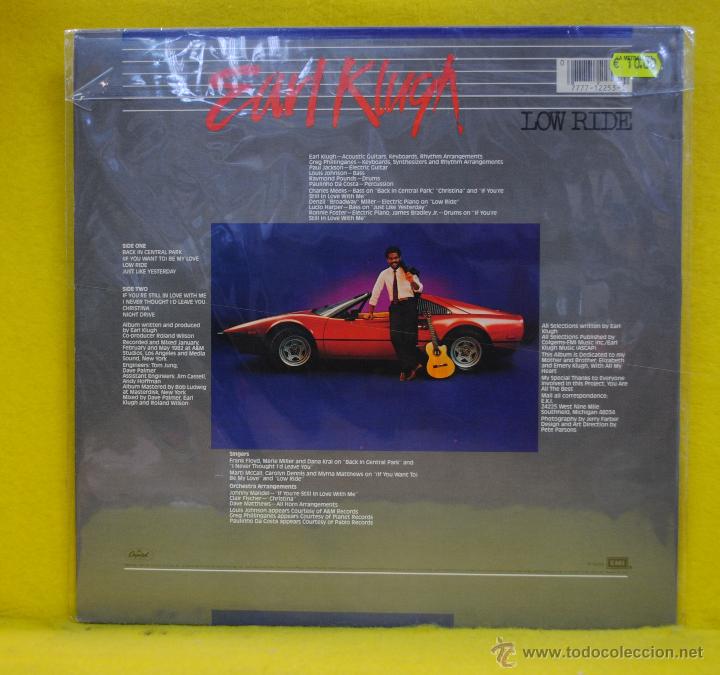 Discos de vinilo: EARL KLUGH - LOW RIDE - LP - Foto 2