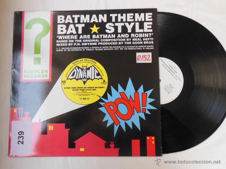 Discos de vinilo: BATMAN THEME (Maxi Single) Ridler Records 1988 - Foto 1