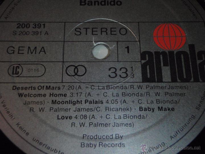 Discos de vinilo: LA BIONDA ( BANDIDO ) GERMANY LP33 ARIOLA - Foto 4
