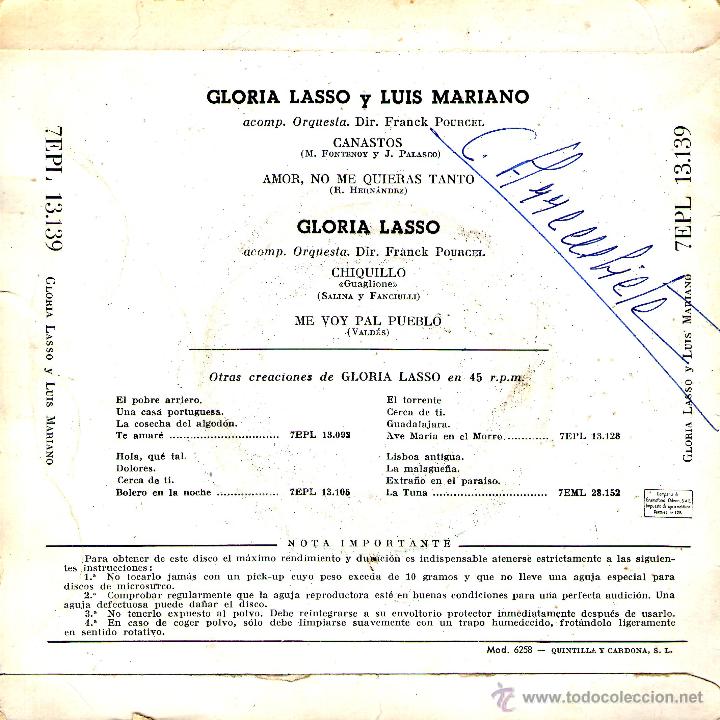Discos de vinilo: FRANCK POURCEL-GLORIA LASSA - LUIS MARIANO - Foto 2