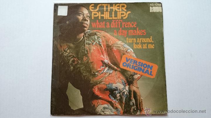 Discos de vinilo: ESTHER PHILLIPS - WHAT A DIFFRENCE A DAY MAKES / TURN AROUND, LOOK AT ME (1975) - Foto 1