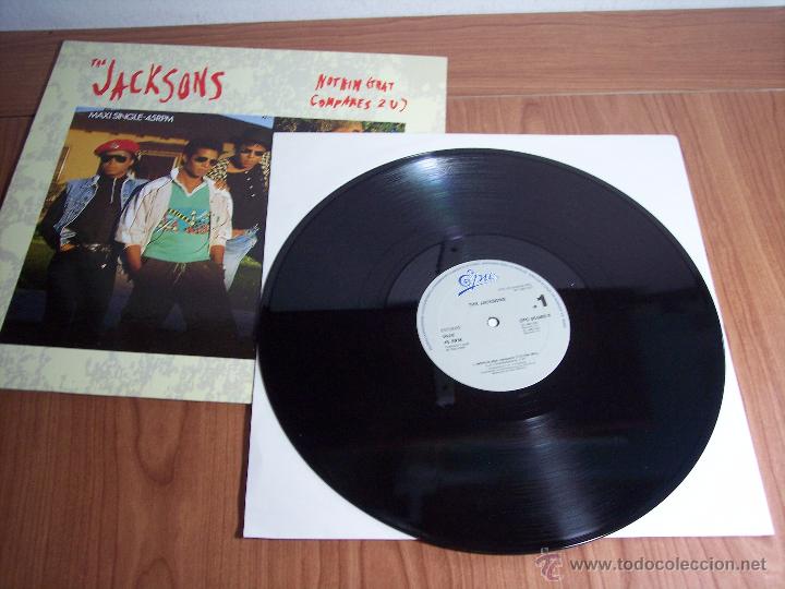 Discos de vinilo: MAXI SINGLE THE JACKSONS - NOTHIN (THAT COMPARES 2 U) - EPIC-1989 - Foto 2