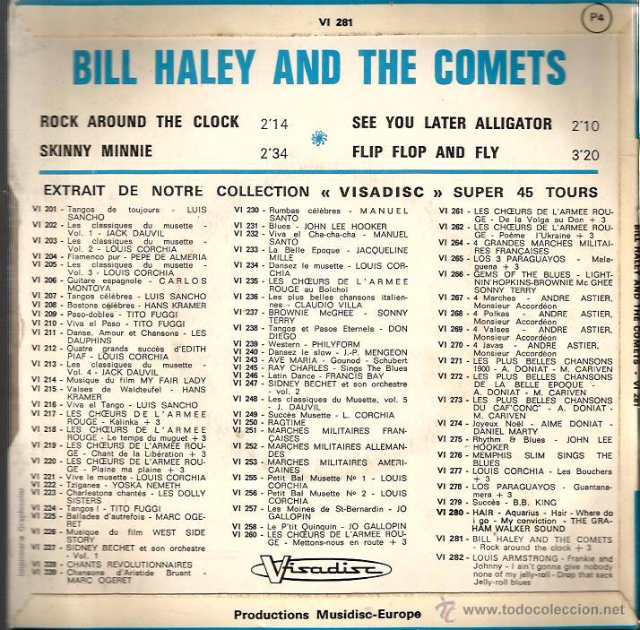 Discos de vinilo: EP BILL HALEY AND THE COMETS : ROCK AROUND THE CLOCK - Foto 2