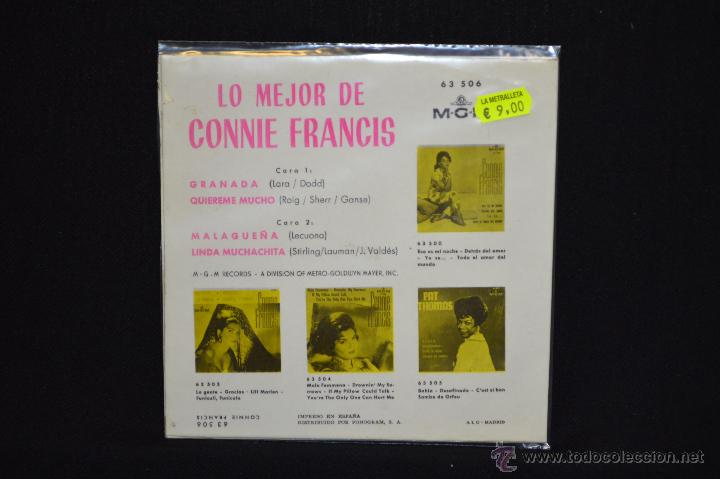 Discos de vinilo: CONNIE FRANCIS - GRANADA +3 - EP - Foto 2