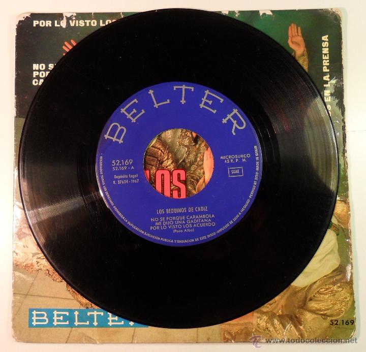Discos de vinilo: Single - Los Beduinos de C&aacute;diz - Belter - Foto 2