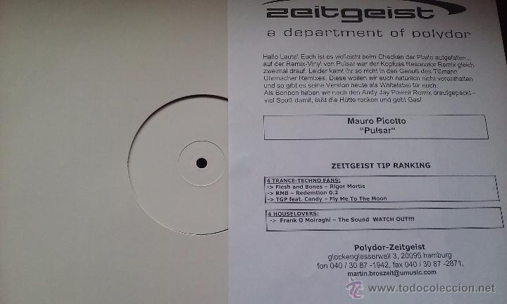 Discos de vinilo: Mauro Picotto - Pulsar 2002 (Remixes) - 2002 - Foto 1