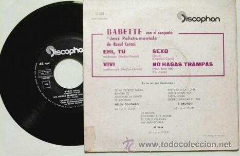 Discos de vinilo: BABETTE -EP- EHI, TU! + 3 RARE SPAIN UNIQUE 1960 - Foto 2