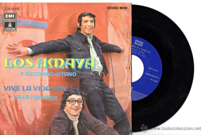 Discos de vinilo: LOS AMAYA Y SU COMBO GITANO : VIVE LA VIDA HOY - Foto 1