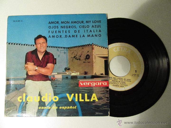 Discos de vinilo: CLAUDIO VILLA CANTA EN ESPA&Ntilde;OL * AMOR MON AMOUR MY LOVE + 3 * EP VERGARA 1963