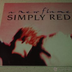 Discos de vinilo: SIMPLY RED ( A NEW FLAME - MORE - I ASKED HER FOR WATER - RESUMË ) 1989-GERMANY MAXI45 WEA