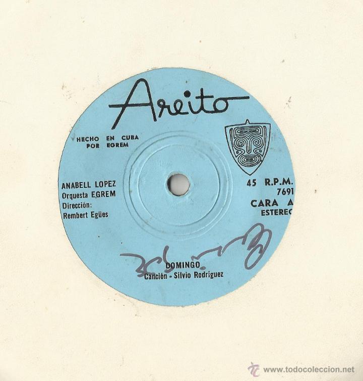 Disques de vinyle: silvio rodriguez-domingo/ anabell lopez-al caminar.single.cuba.areito.rareza