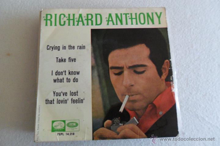 Discos de vinilo: RICHARD ANTHONY - CRYING IN THE RAIN + 3 EP 1965 - Foto 1