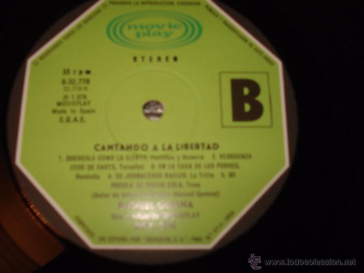 Discos de vinilo: MANUEL GERENA - CANTANDO A LA LIBERTAD - Foto 5