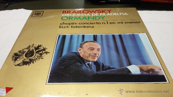 Discos de vinilo: BRAILOWSK-ORQUESTA DE FILADELFIA ORMANDY - CHOPIN - Foto 1