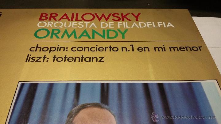 Discos de vinilo: BRAILOWSK-ORQUESTA DE FILADELFIA ORMANDY - CHOPIN - Foto 2