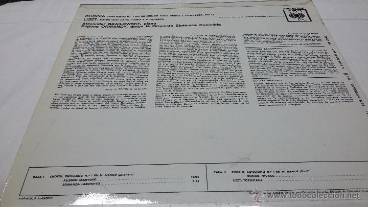 Discos de vinilo: BRAILOWSK-ORQUESTA DE FILADELFIA ORMANDY - CHOPIN - Foto 3