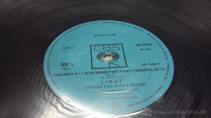 Discos de vinilo: BRAILOWSK-ORQUESTA DE FILADELFIA ORMANDY - CHOPIN - Foto 6
