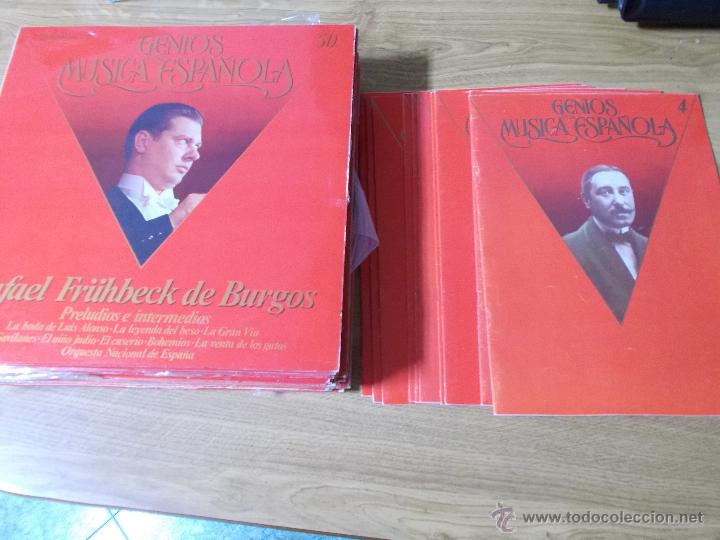 Discos de vinil: GENIOS DE LA MUJSICA ESPA&Ntilde;OLA. LOTE DE 26 LPS.YT 10 FASCICULOS.