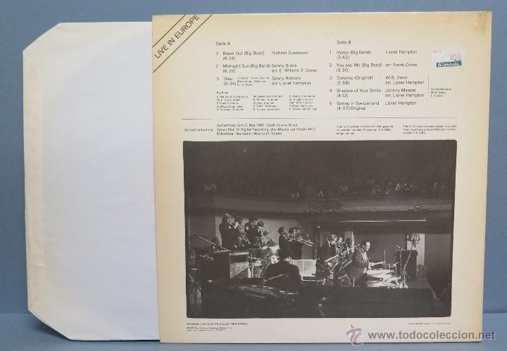 Discos de vinilo: LP. LIONEL HAMPTON. LIVE IN EUROPE - Foto 2