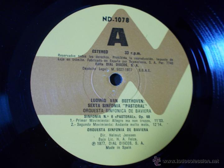 Discos de vinilo: BEETHOVEN 6 &ordf; SINFONIA.  HELMUNT JENSSEN. - Foto 2