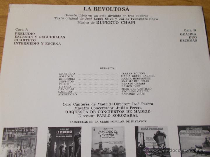 Discos de vinilo: LA REVOLTOSA RUPERTO  CHAPI - Foto 3