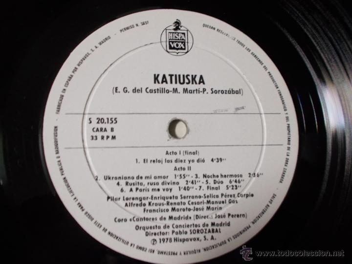 Discos de vinilo: KATIUSKA. PABLO SOROZABAL - Foto 2