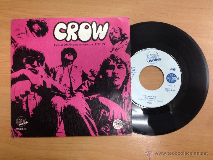 Discos de vinilo: SINGLE CROW -  EVIL WOMAN - ROLLIN EDITADO EN ESPA&Ntilde;A - Foto 1