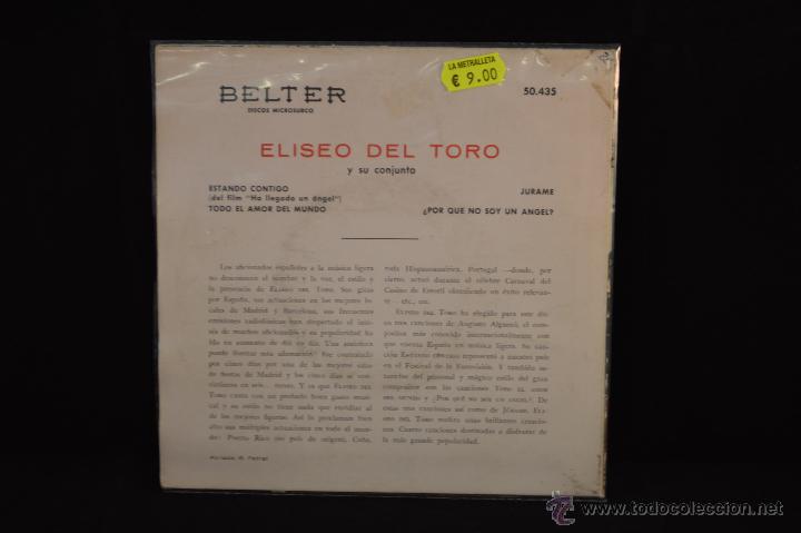 Discos de vinilo: ELISEO DEL TORO - ESTANDO CONTIGO +3 - EP - Foto 2