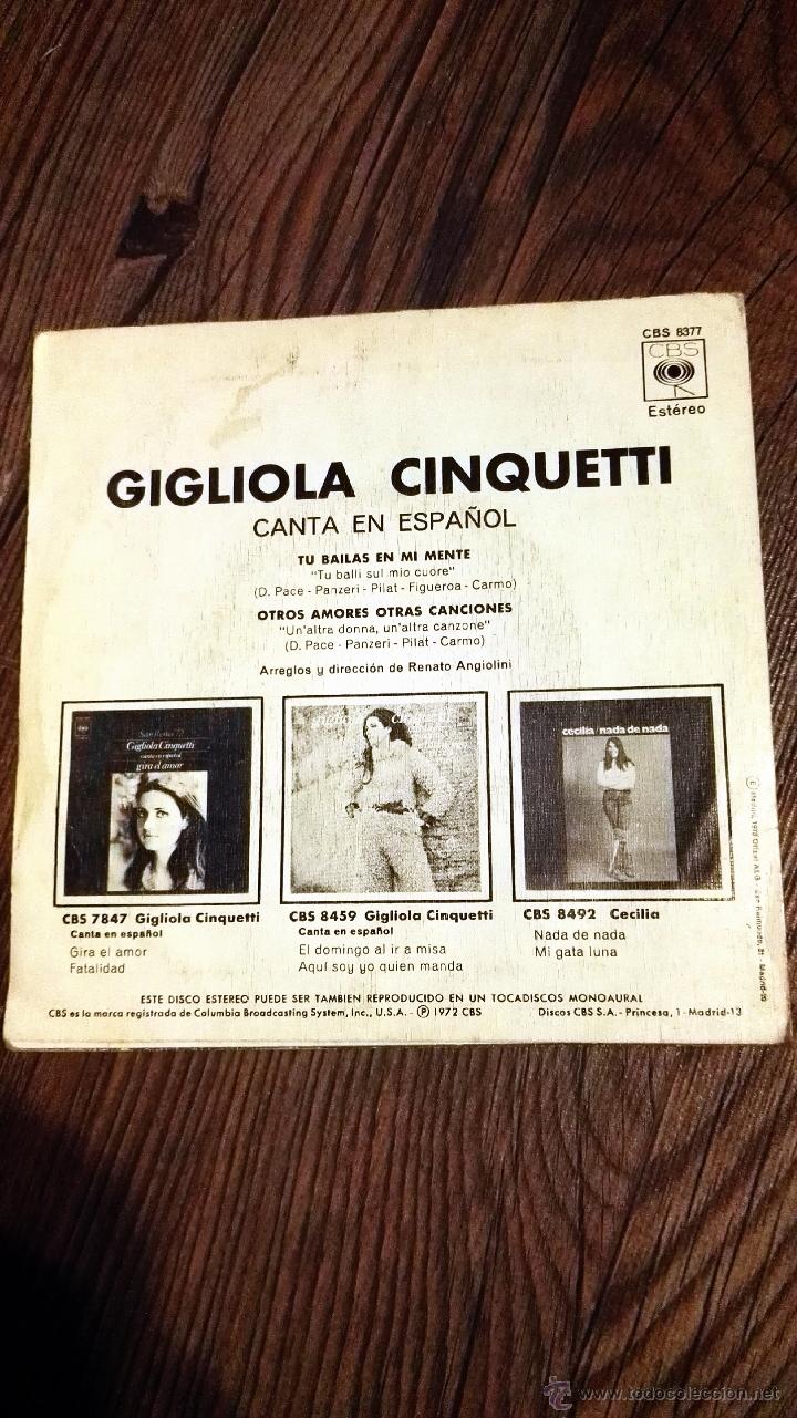 Discos de vinilo: Gigliola Cinquetti. Single vinilo - Foto 2