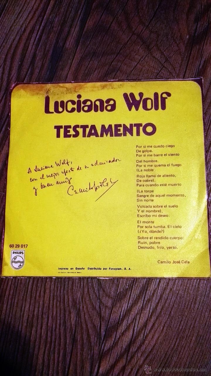 Discos de vinilo: Luciana Wolf. Sigle vinilo. - Foto 2