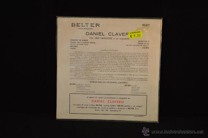Discos de vinilo: DANIEL CLAVERO - VERANO DE AMOR +3 - EP - Foto 2