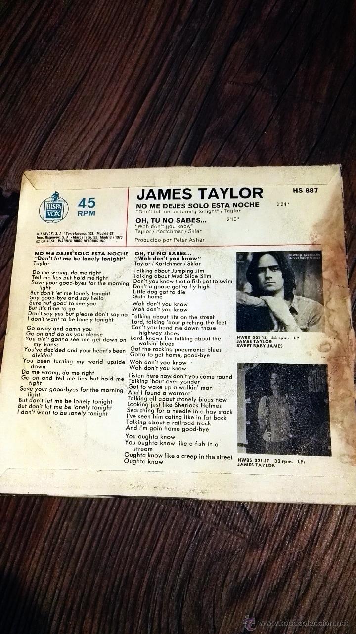 Discos de vinilo: James Taylor. Single vinilo - Foto 2
