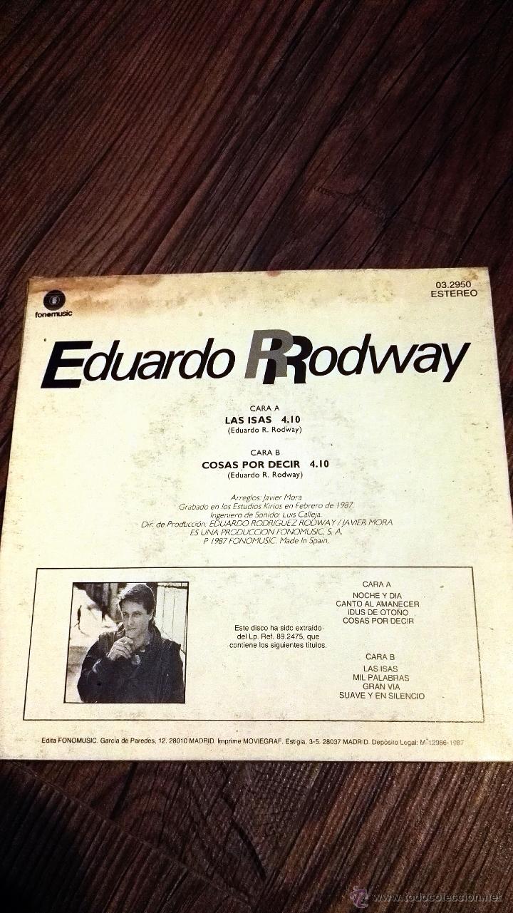 Discos de vinilo: Eduardo Rodway. Single vinilo. - Foto 2