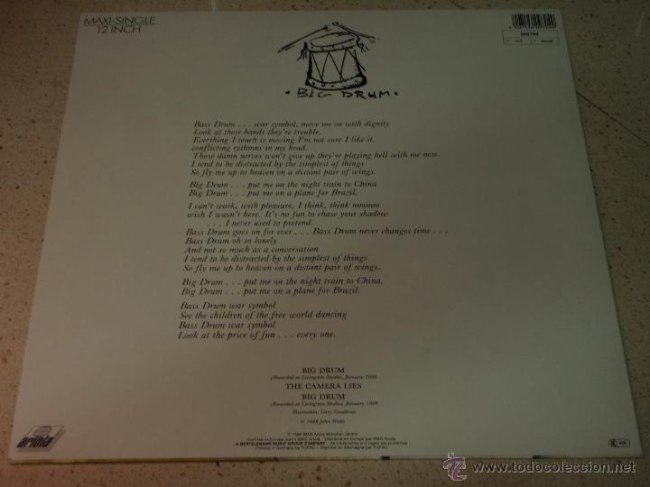 Discos de vinilo: Fischer-Z &ndash; Big Drum Germany 1988 Ariola - Foto 2