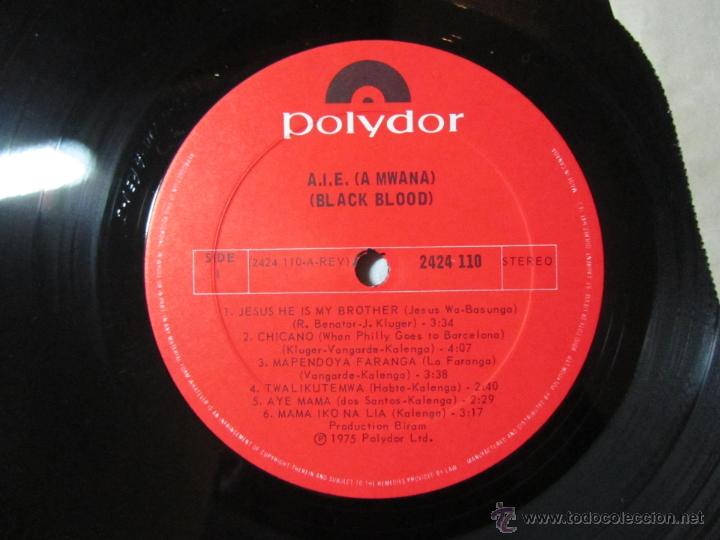 Discos de vinilo: Black Blood Featuring A.I.E. (A Mwana) Polydor 1975 - Foto 5