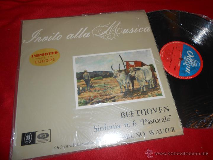 Discos de vinilo: ORQUESTA VIENNA Dir;Bruno Walter BEETHOVEN Sinfonia 6 Pastorale LP Odeon QIM 6301 ITALY ITALIA