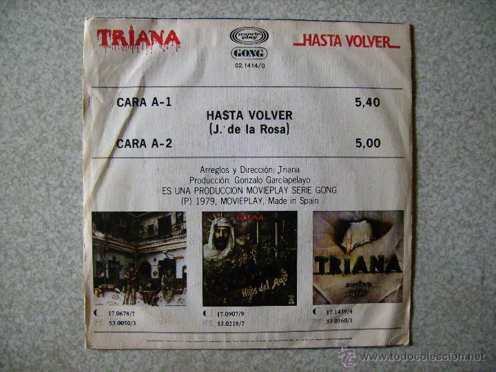 Discos de vinilo: TRIANA.HASTA VOLVER...2 VERSIONES - Foto 2