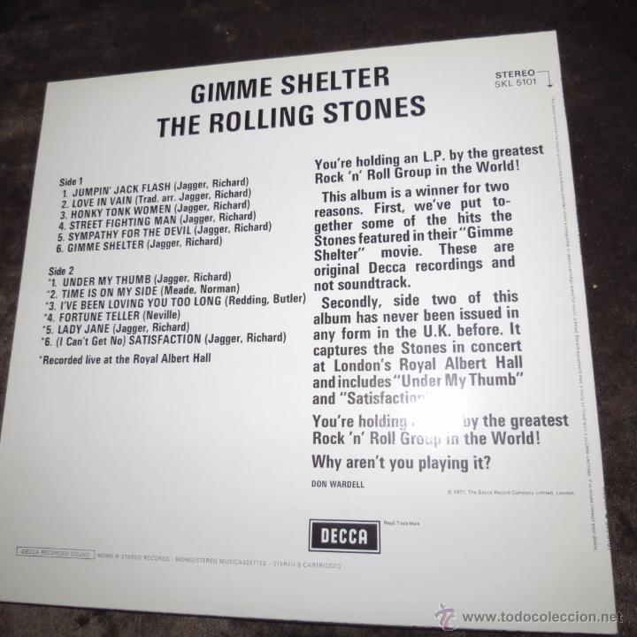 Discos de vinilo: the rolling stones - gimme shelter - Foto 2