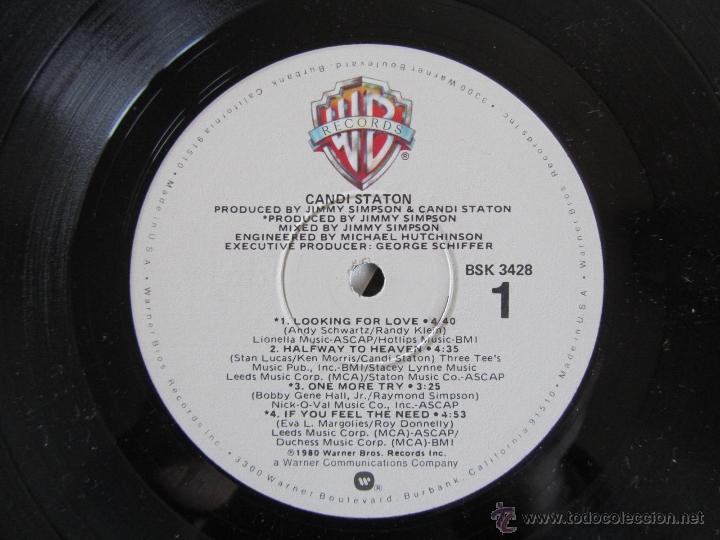 Discos de vinilo: Candi Staton 1980 USA Warner Bross - Foto 5