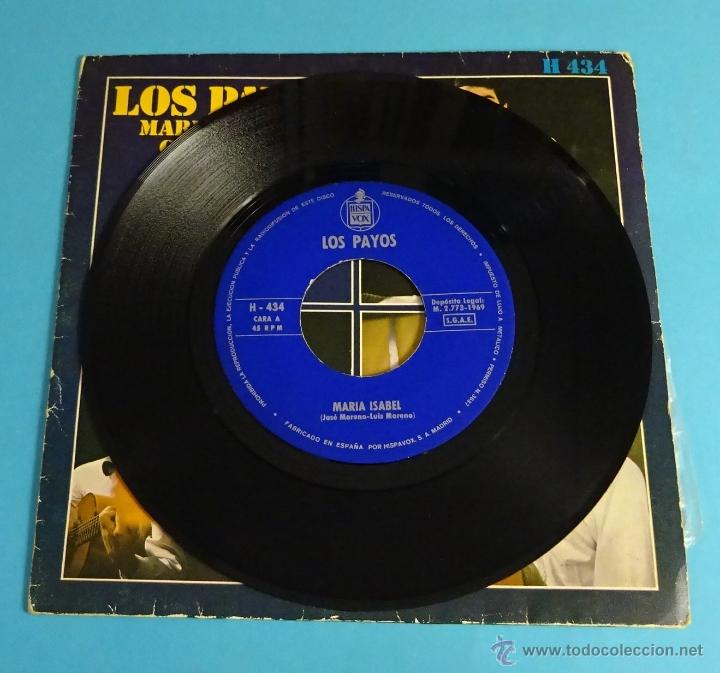 Discos de vinilo: LOS PAYOS. MARIA ISABEL. COMPASI&Oacute;N - Foto 3