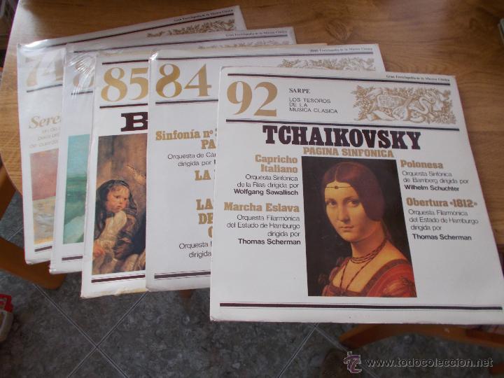 Discos de vinilo: LOTE DE 5 LPS. LOS TESOROS DE LA MUSICA CLASICA N&ordm; 74,82,84,85,92.