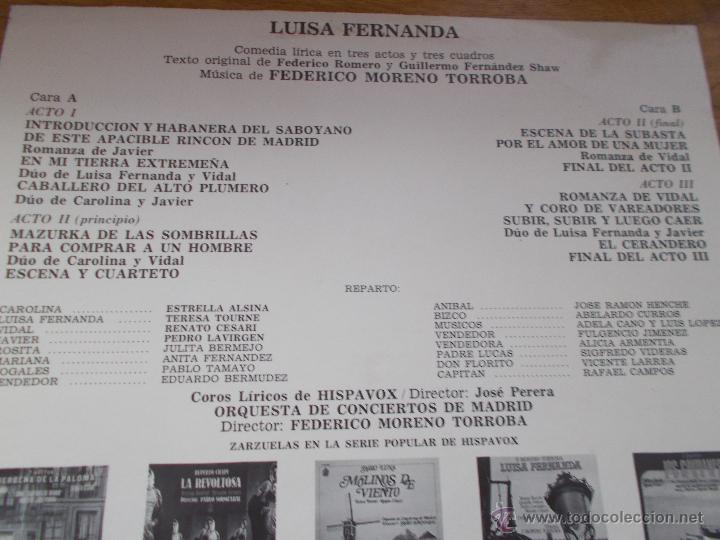 Discos de vinilo: LUISA FERNANDA.F. MORENO TORROBA - Foto 3