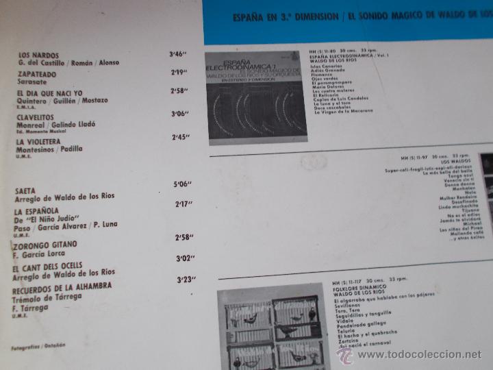 Discos de vinilo: ESPA&Ntilde;A EN TERCERA DIMENSION CON WALDO DE LOS RIOS - Foto 3
