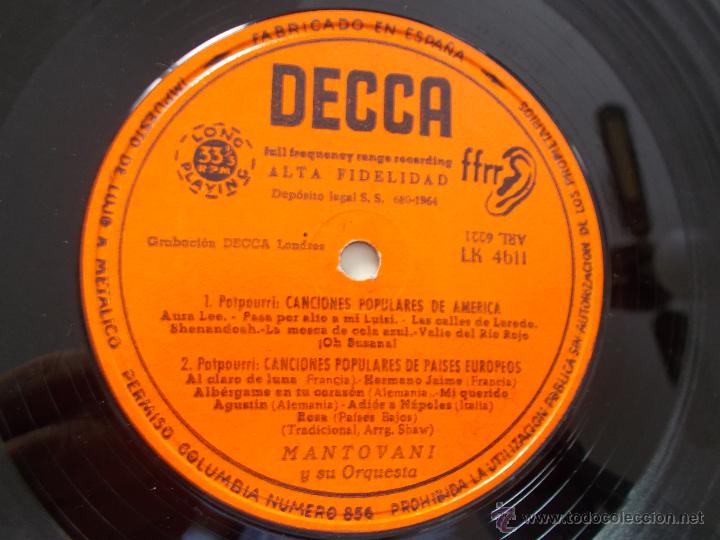 Discos de vinilo: MANTOVANI FOLKLORE DEL MUNDO - Foto 2