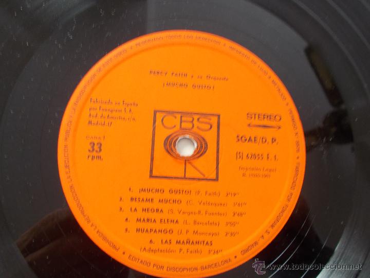 Discos de vinilo: PERCY FAITH MUCHO GUSTO - Foto 2