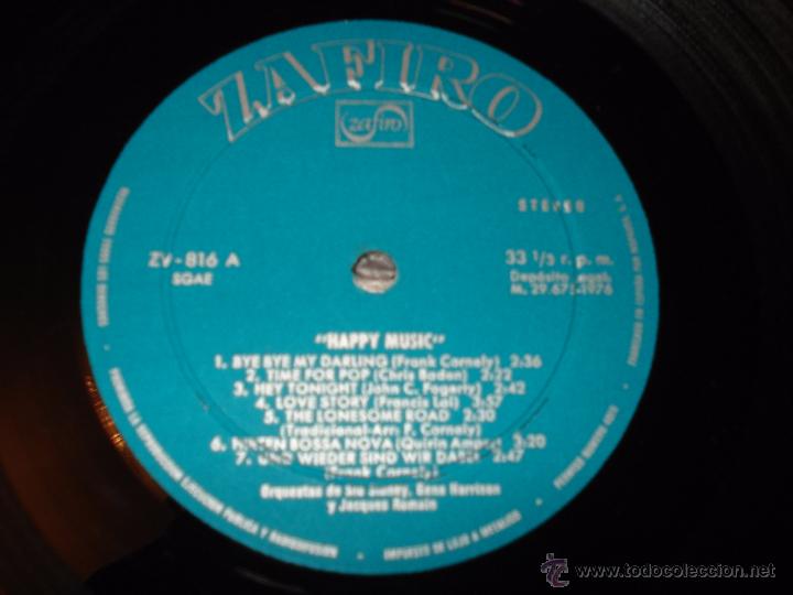 Discos de vinilo: HAPPY MUSIC ORQUESTA DE SID SIDNEY - Foto 2